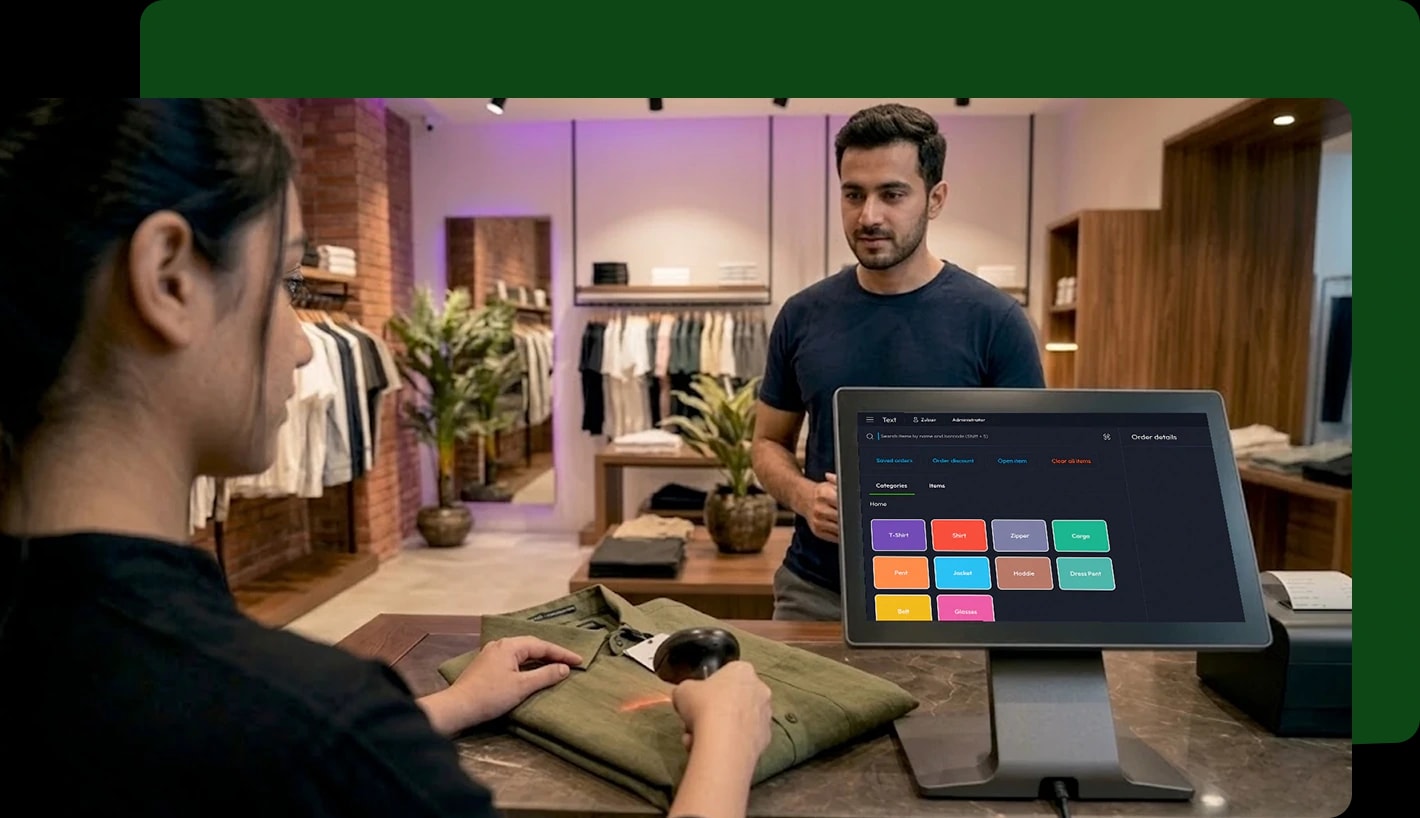 POS for clothing stores that sell fast illustration