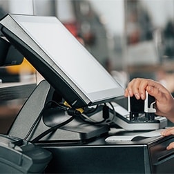 What are the software components of a POS system?