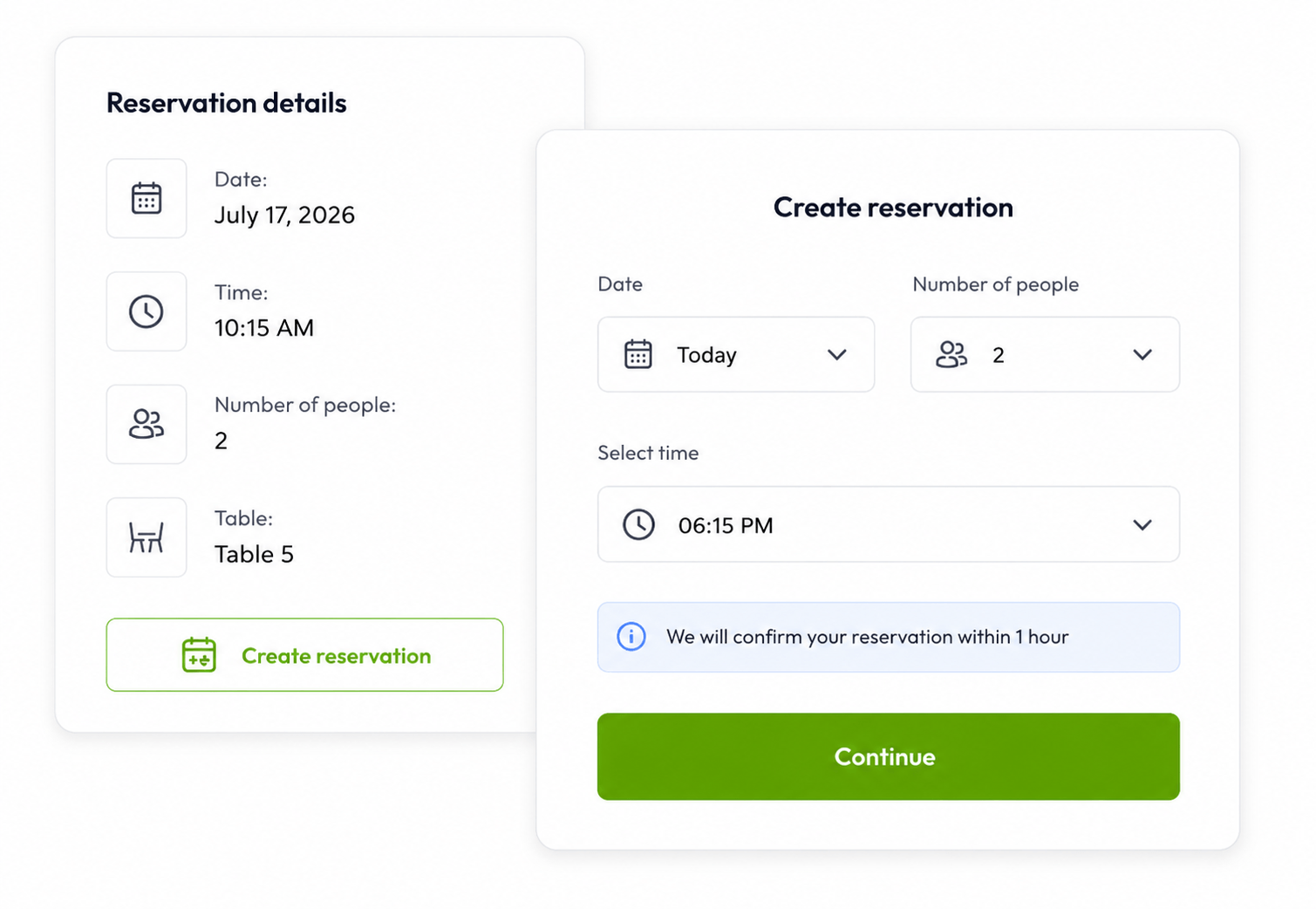 Booked. Seated. Served.