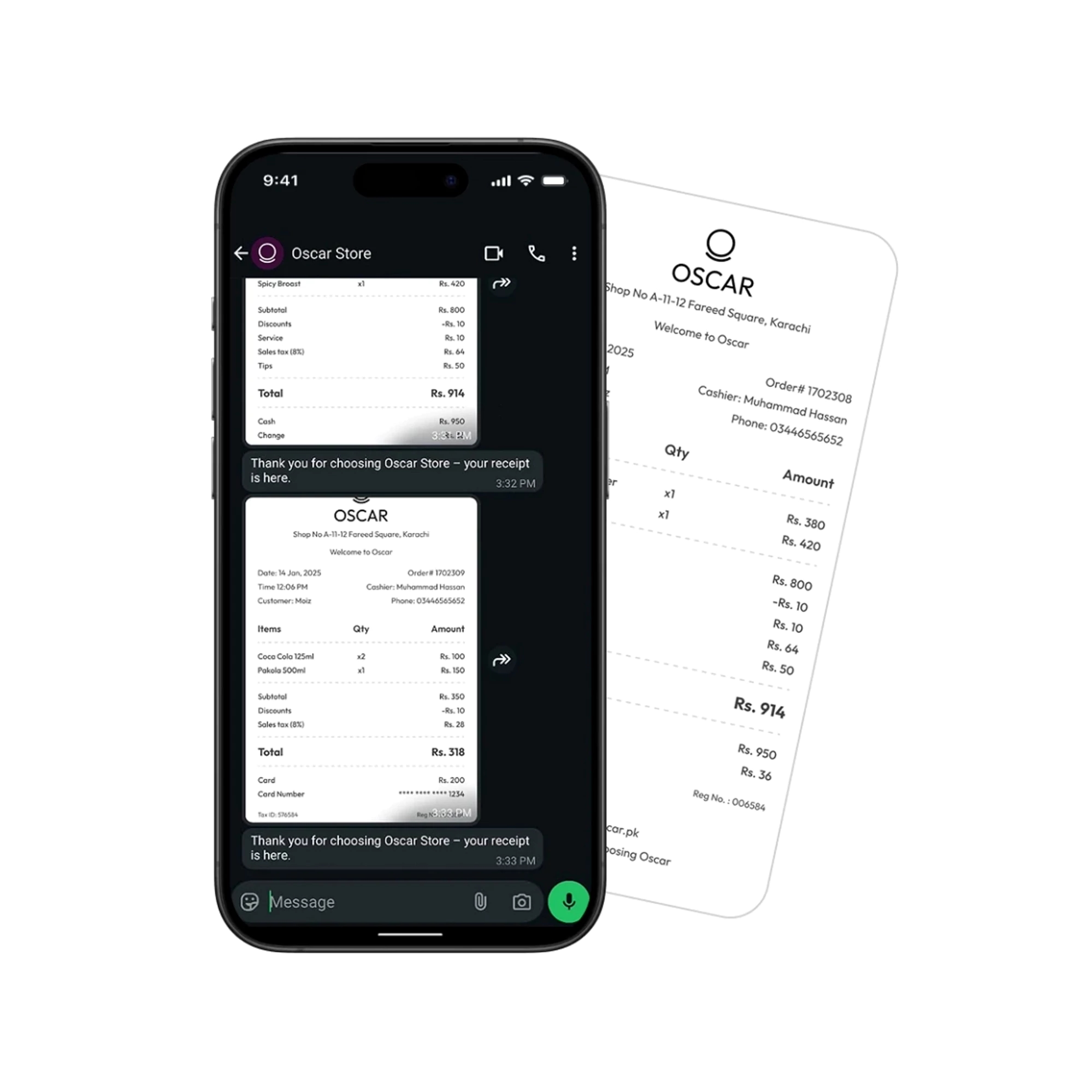Automatically confirms orders, updates books, & sends FBR-compliant receipts