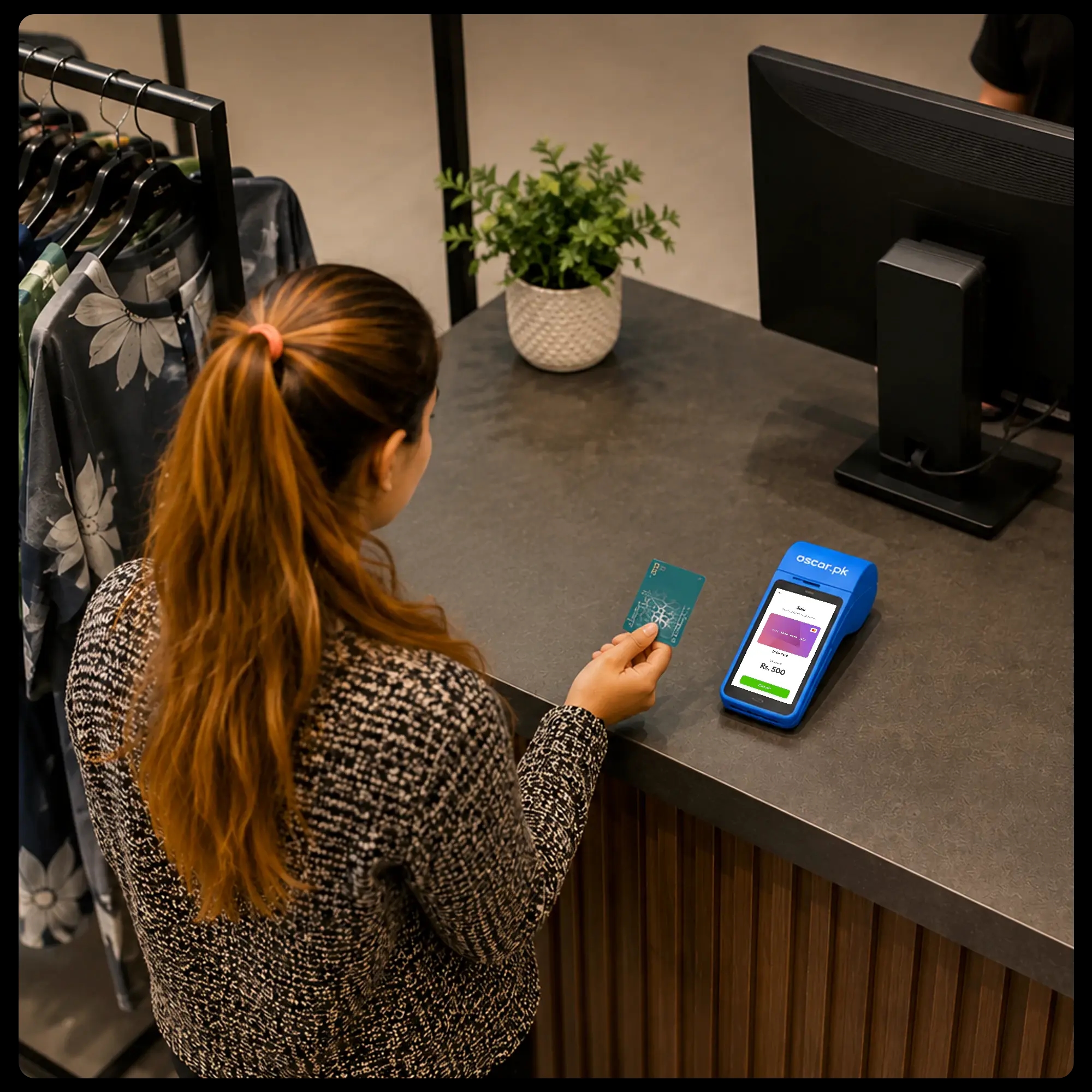 Oscar runs your clothing shop, online and in-store