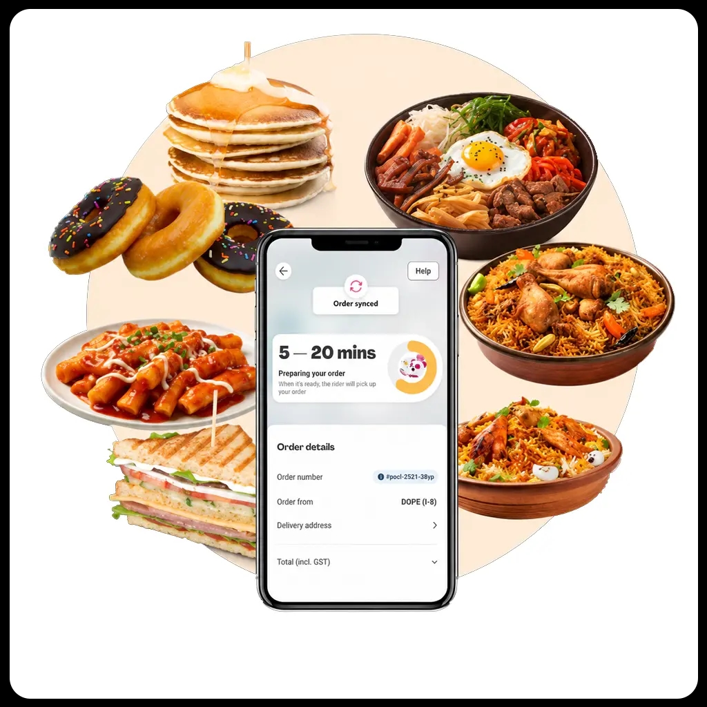 Foodpanda & all delivery orders synced straight to Oscar.