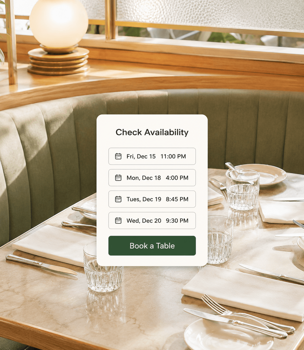 Table available, or already booked? illustration