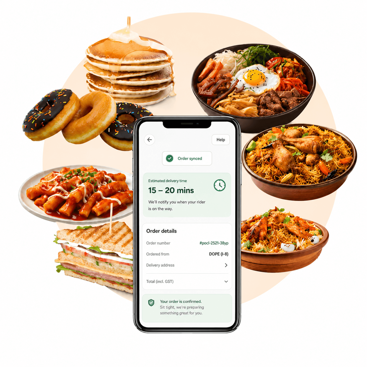 Ordered online. In the kitchen in seconds.